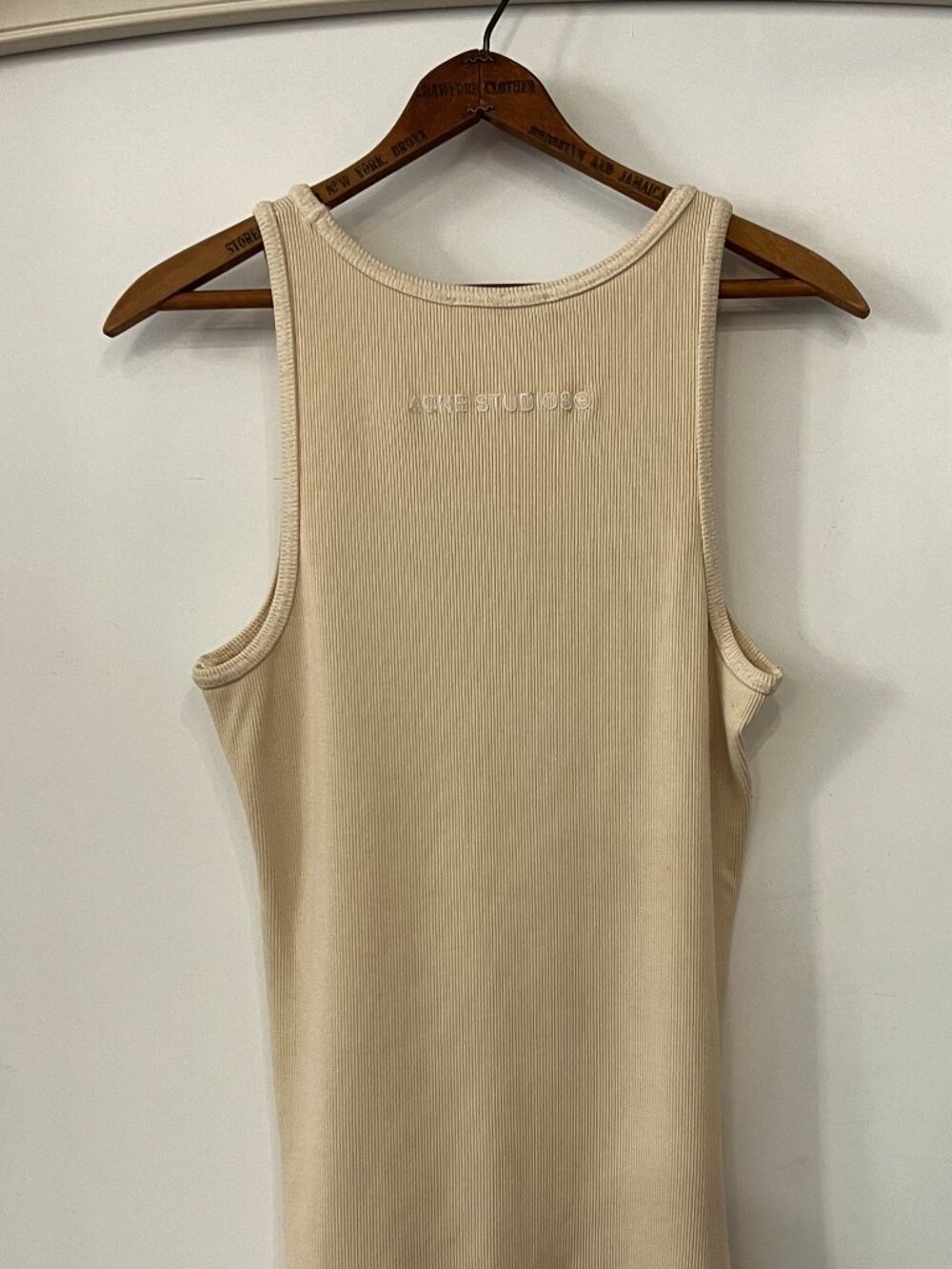 Acne Studios Ribbed Tank Size M Cream